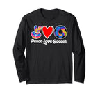 Peace Love Soccer Heart Ball Gift Love Hoodie - Custom Art Print Men Women