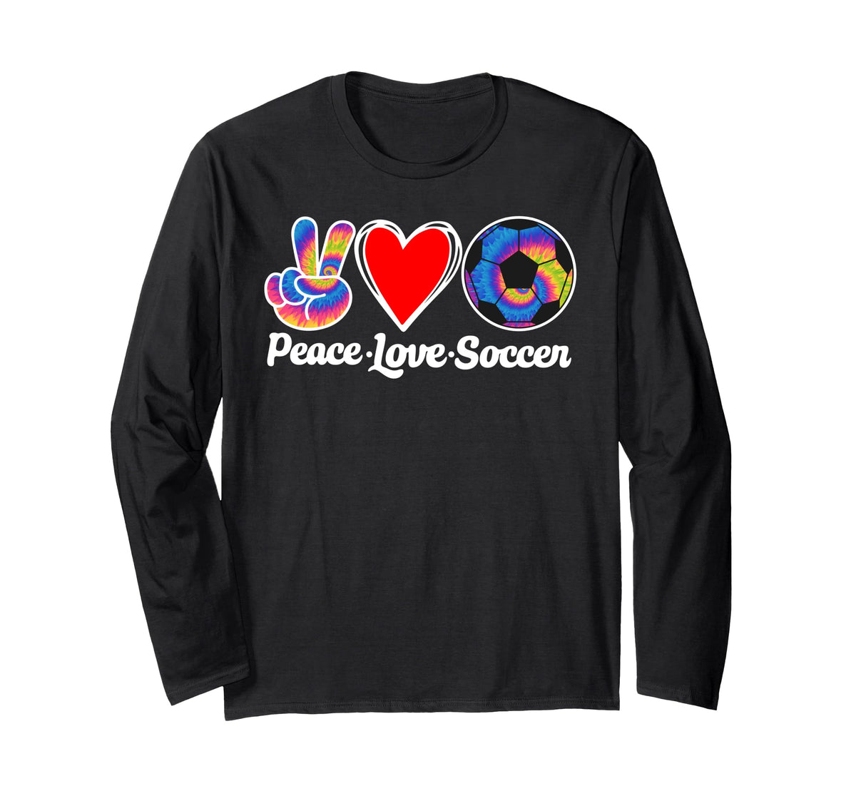 Peace Love Soccer Heart Ball Gift Love Hoodie - Custom Art Print Men Women