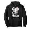 Ball Mimi Grandma Heart Baseball Soccer Hoodie - Novelty Apparel Men Women