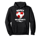 Happy Valentines Day Soccer Sports Hoodie - Casual Everyday Wear Men Women