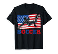Soccer Us Flag Athlete Sports T-Shirt - Aesthetic Graphic Men Women