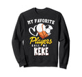 My Favorite Players Baseball Sweatshirt - Fun Novelty Design for Adults
