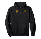 Soccer Player Soccer Beer Heartbeat Hoodie - Fun Novelty Design Unisex