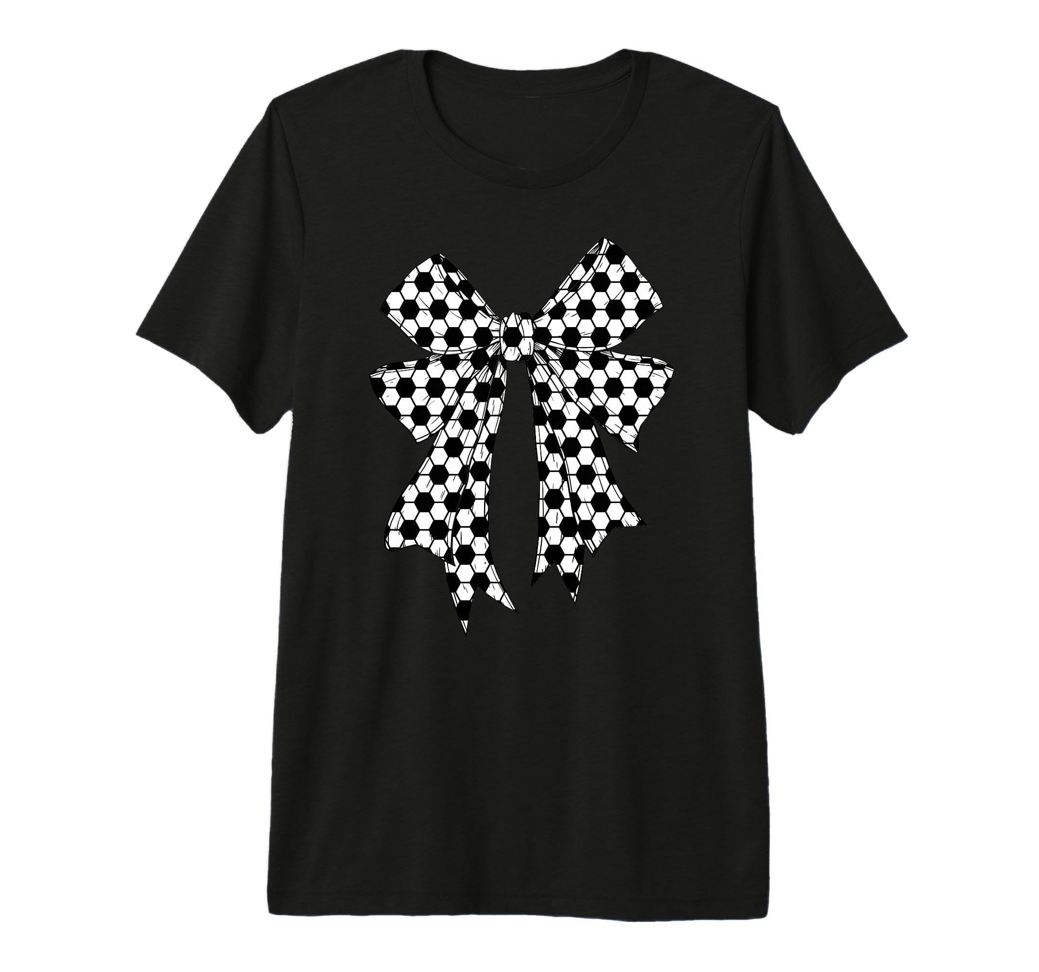 Soccer Ball Coquette Bow Soccer Mom T-Shirt - Novelty Apparel for Adults