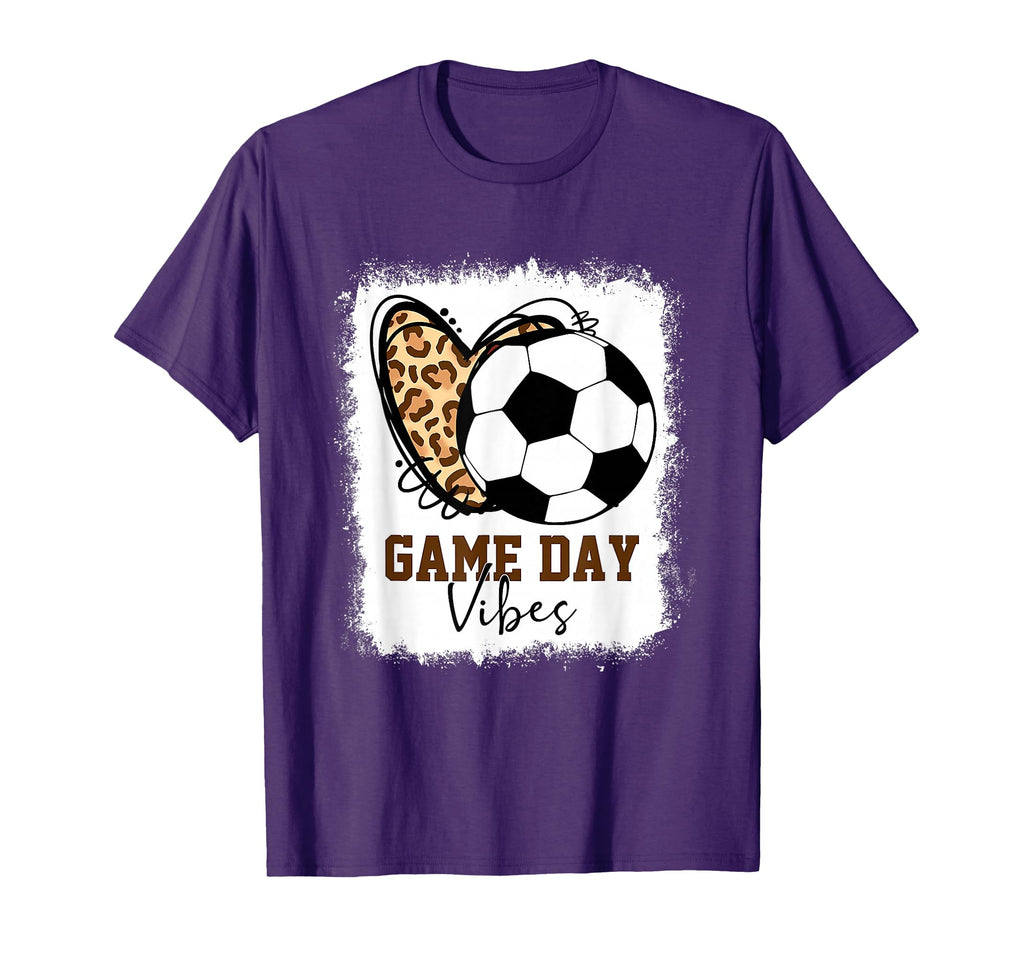 Bleached Soccer Game Day Vibes Soccer T-Shirt - Custom Art Print Men Women