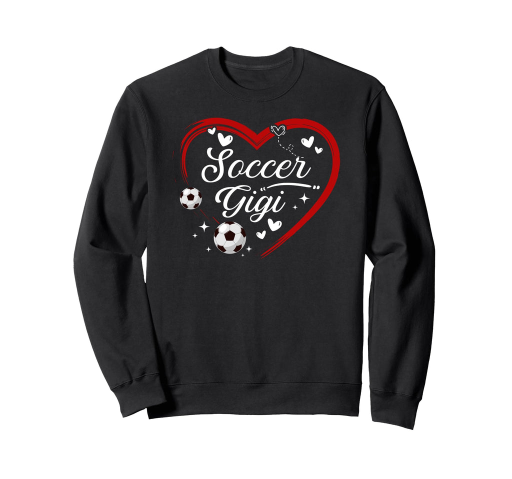 Soccer Gigi Grandma Heart Gigi Sweatshirt - Fun Novelty Design for Adults