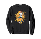 Soccer Paint Splatter Art Soccer Sweatshirt - Novelty Apparel Men Women