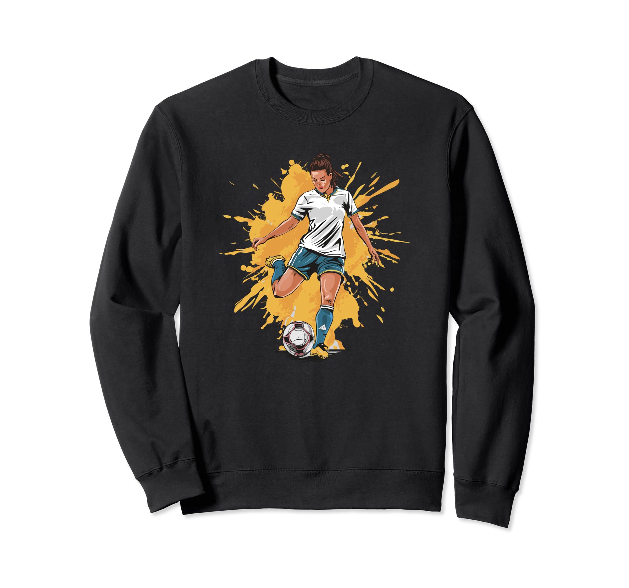 Soccer Paint Splatter Art Soccer Sweatshirt - Novelty Apparel Men Women