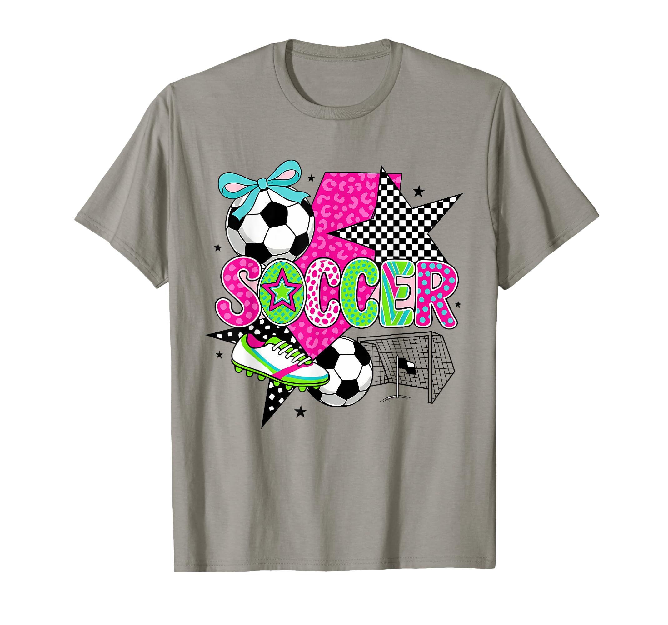 Preppy Soccer Game Day Matching Family T-Shirt - Trendy Graphic Unisex