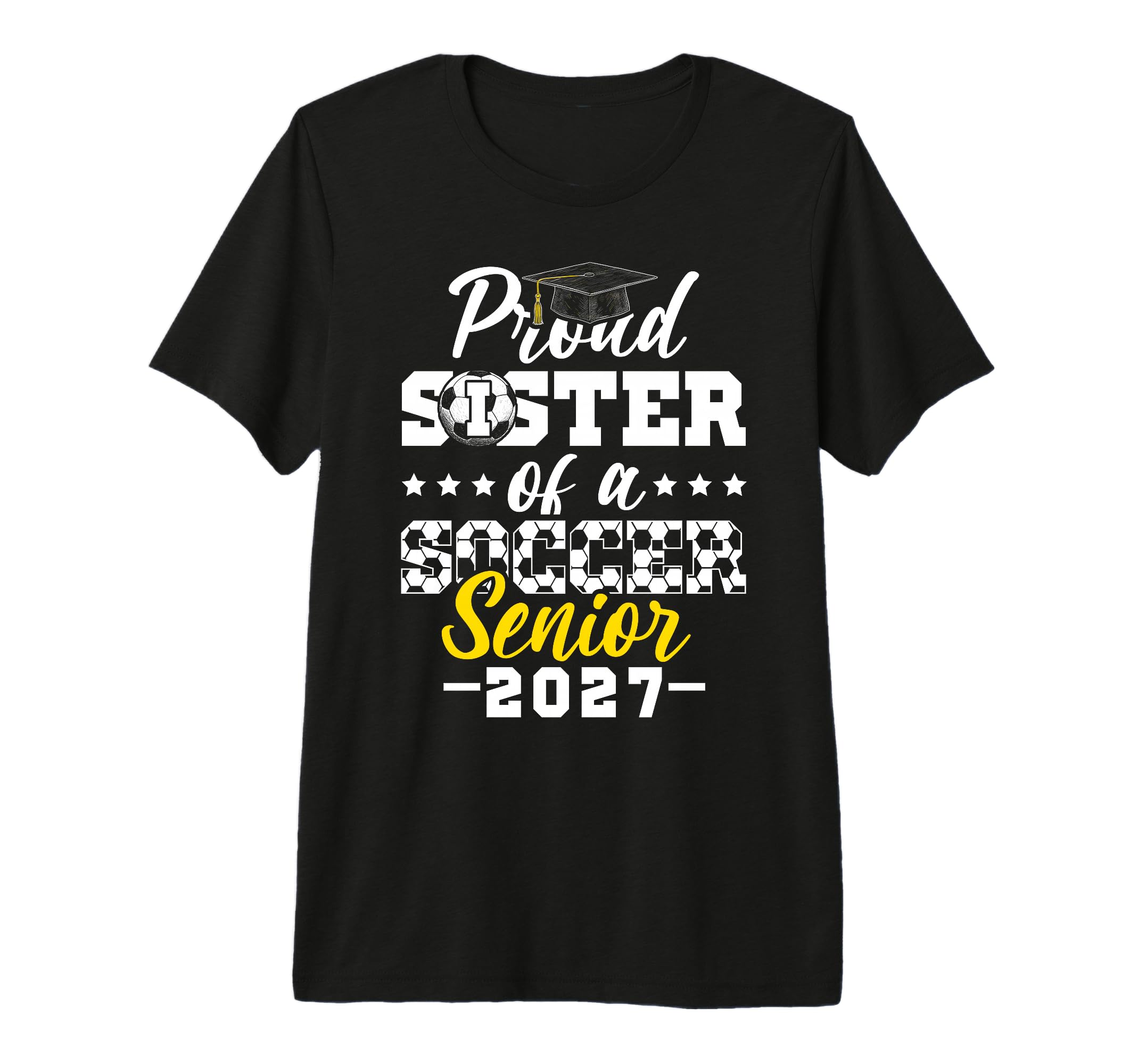 Proud Sister Soccer Senior 2027 Tri Blend T-Shirt - Minimalist Print Unisex