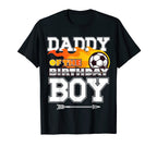 Daddy Birthday Soccer Sport Matching T-Shirt - Minimalist Print for Adults