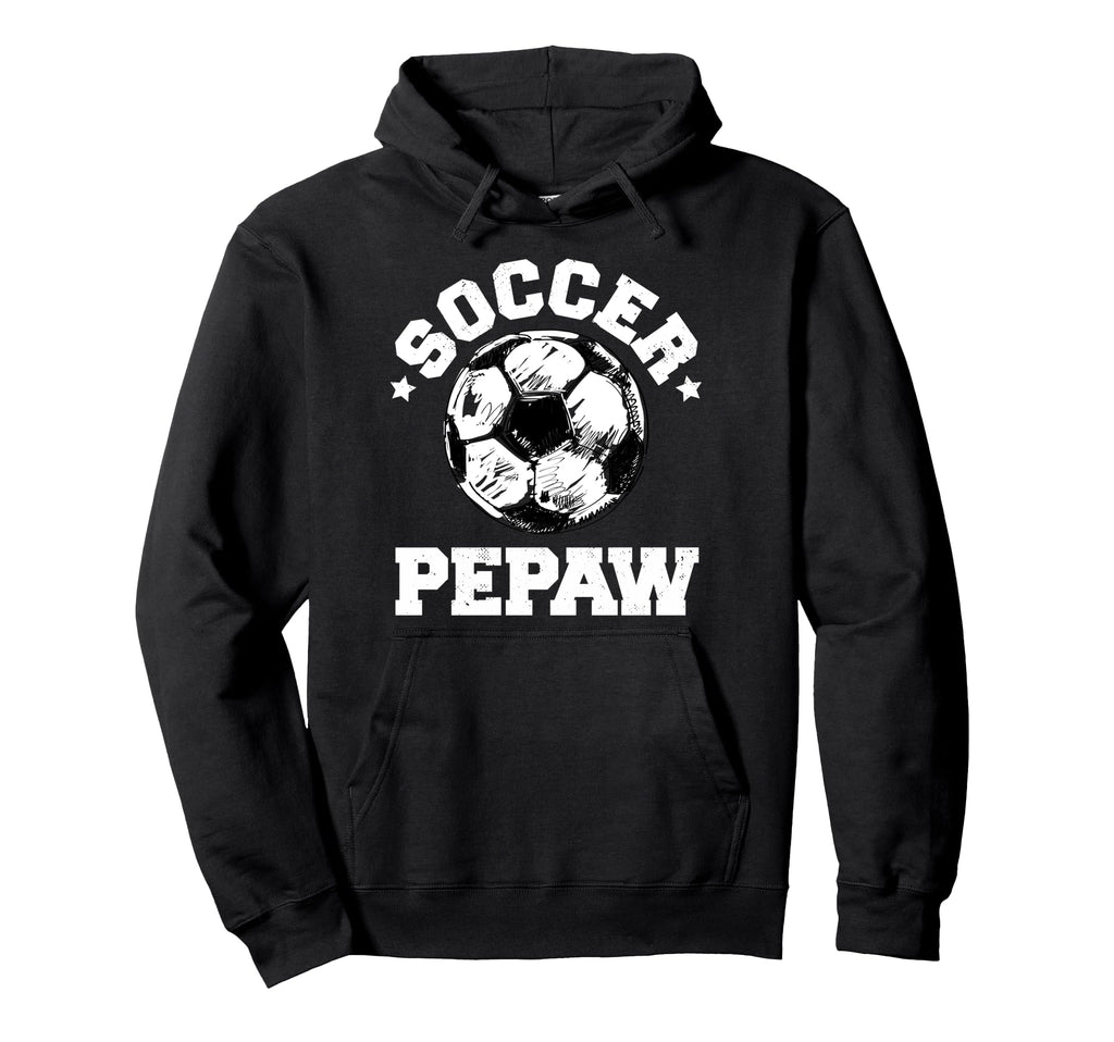 Soccer Pepaw Soccer Ball Distressed Hoodie - Trendy Graphic for Adults