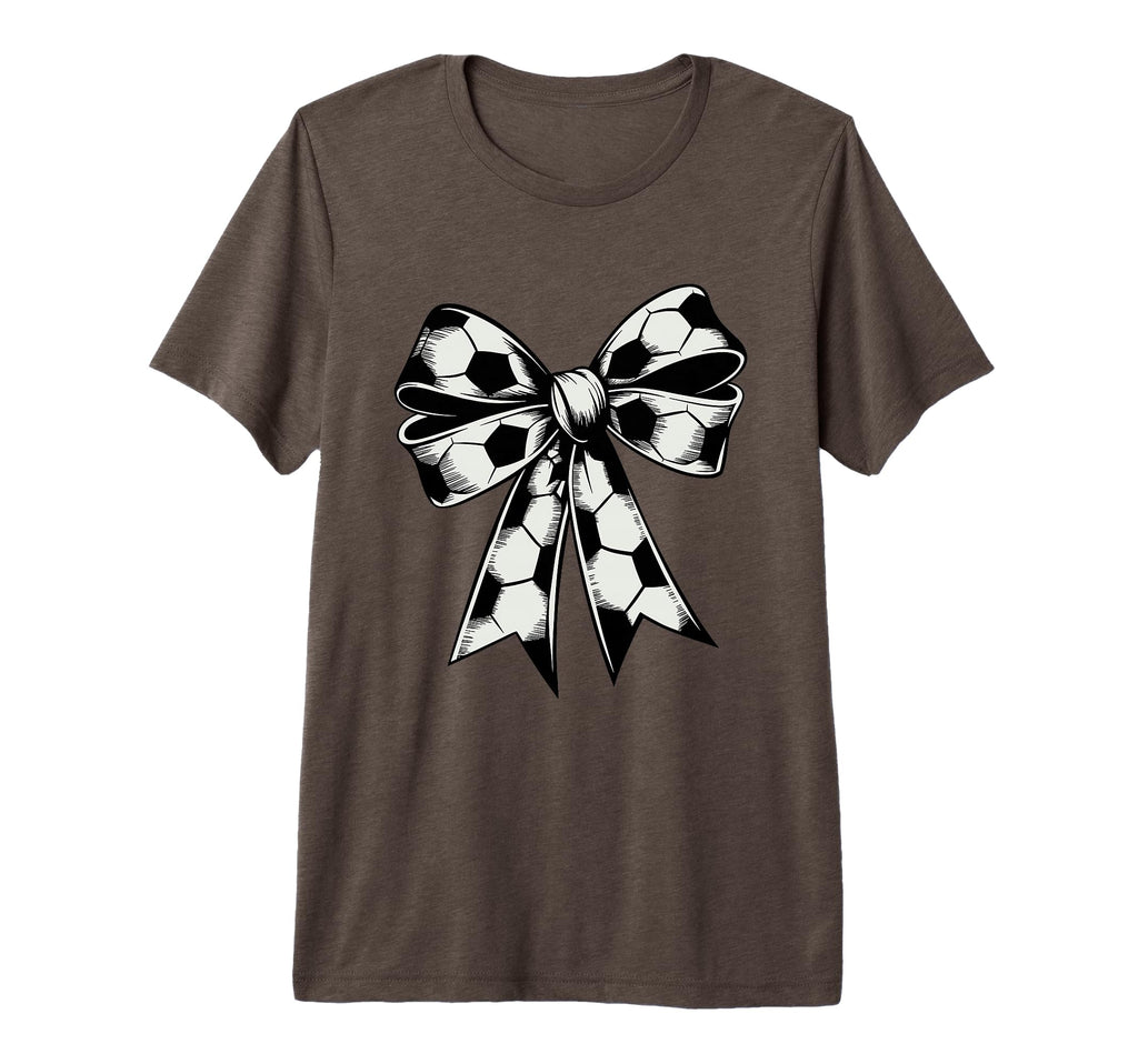 Coquette Bow Soccer Ball Mom Life T-Shirt - Custom Art Print Men Women