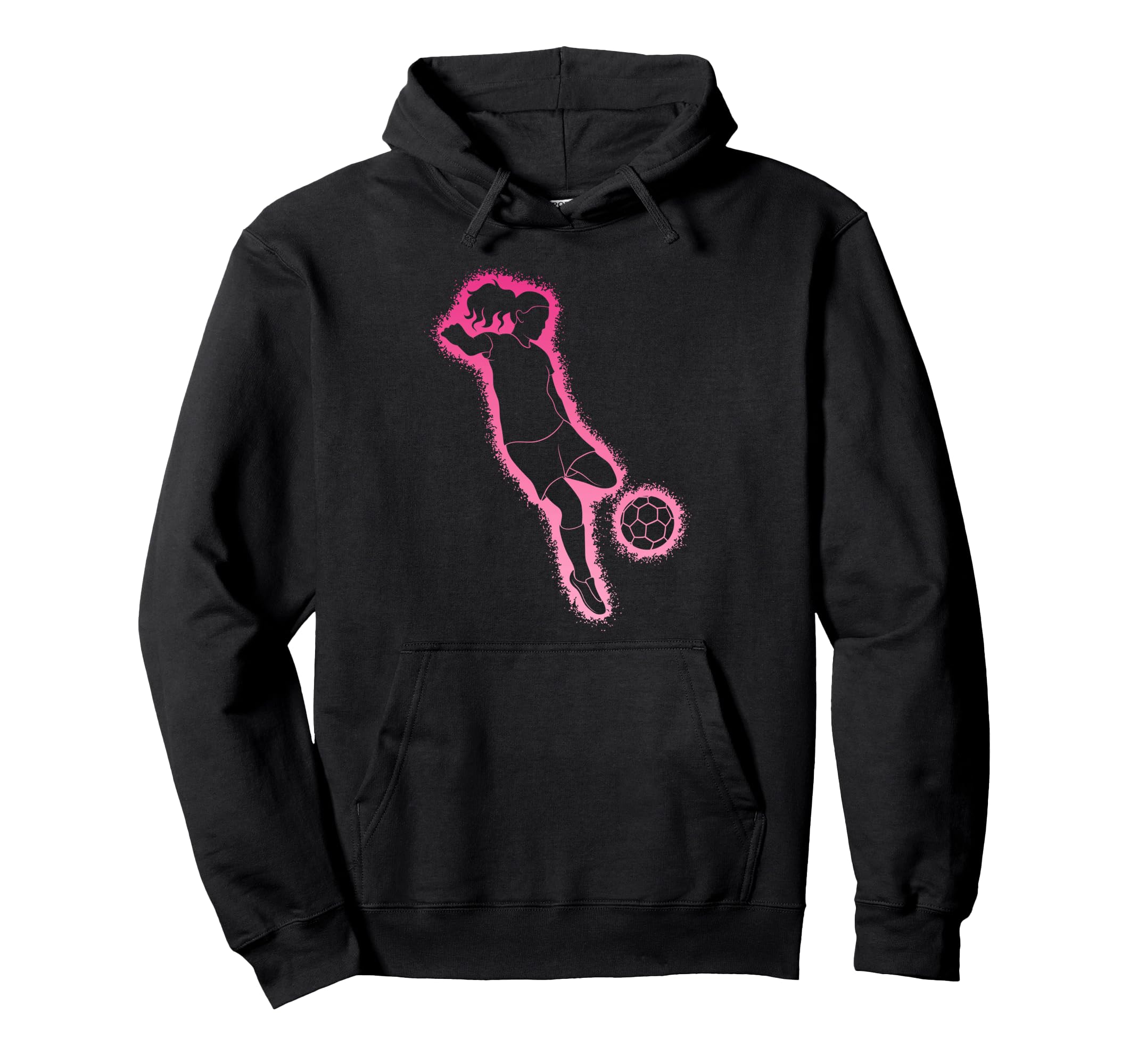 Soccer Silhouette Footballer Sport Hoodie - Minimalist Print Unisex