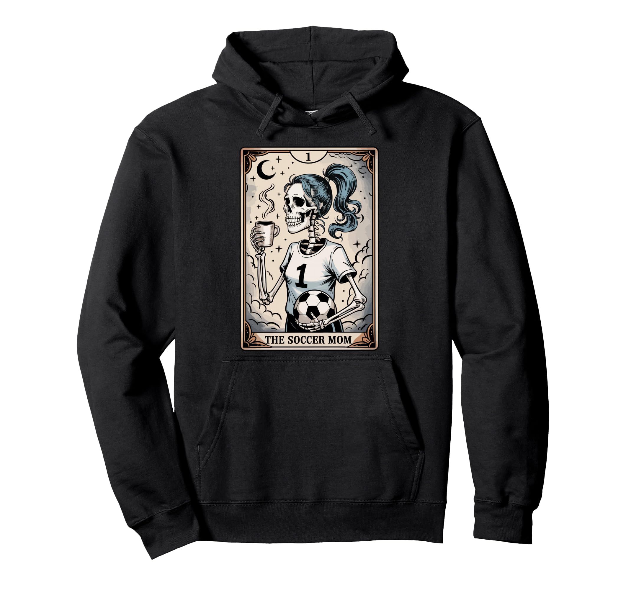 Soccer Mom Tarot Card Hoodie - Minimalist Print Men Women