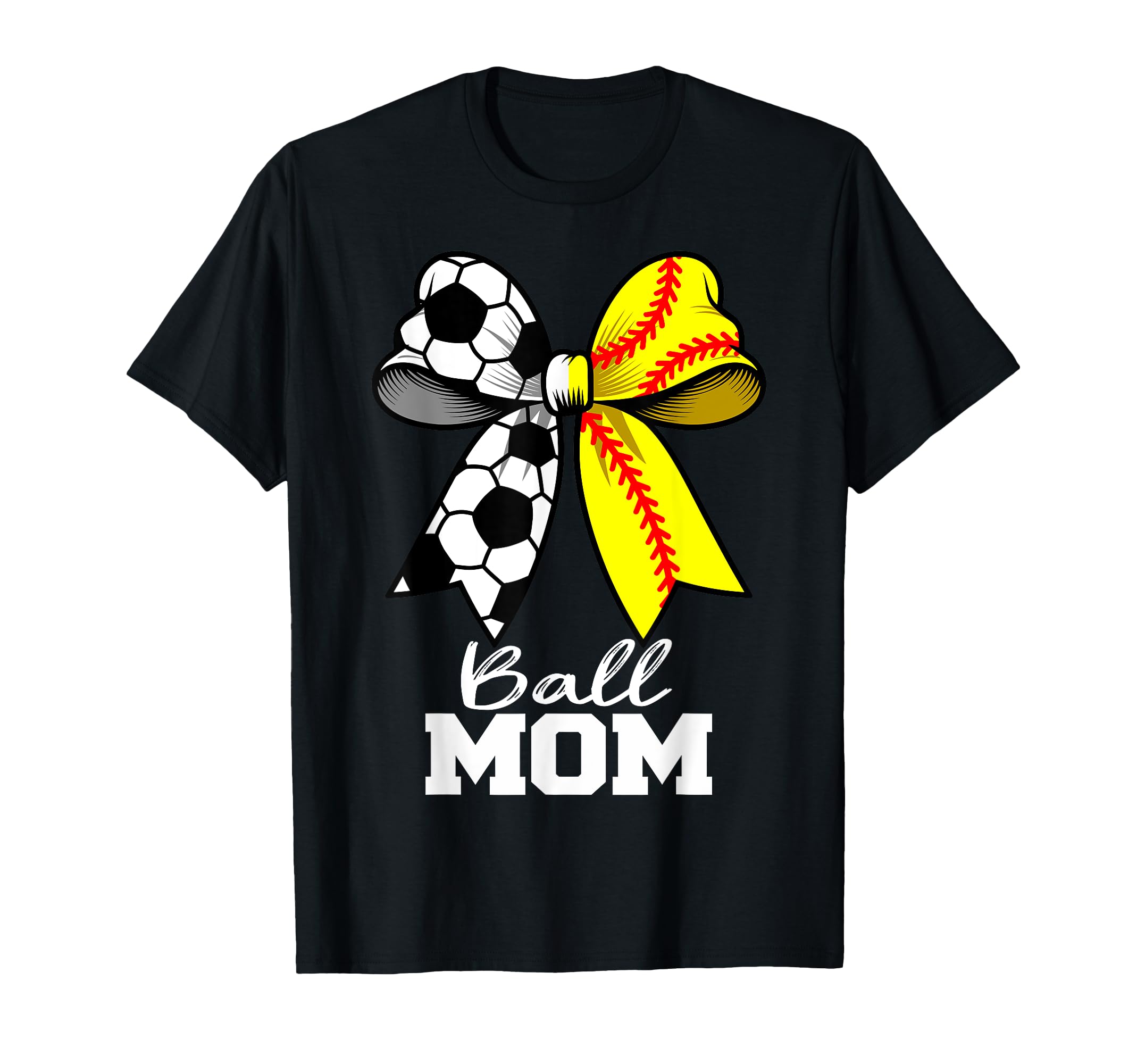Ball Mom Soccer Softball Mom Coquette T-Shirt - Graphic Print Men Women