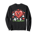 Funny Soccer Heart 67 Meme Valentines Sweatshirt - Minimalist Print Unisex