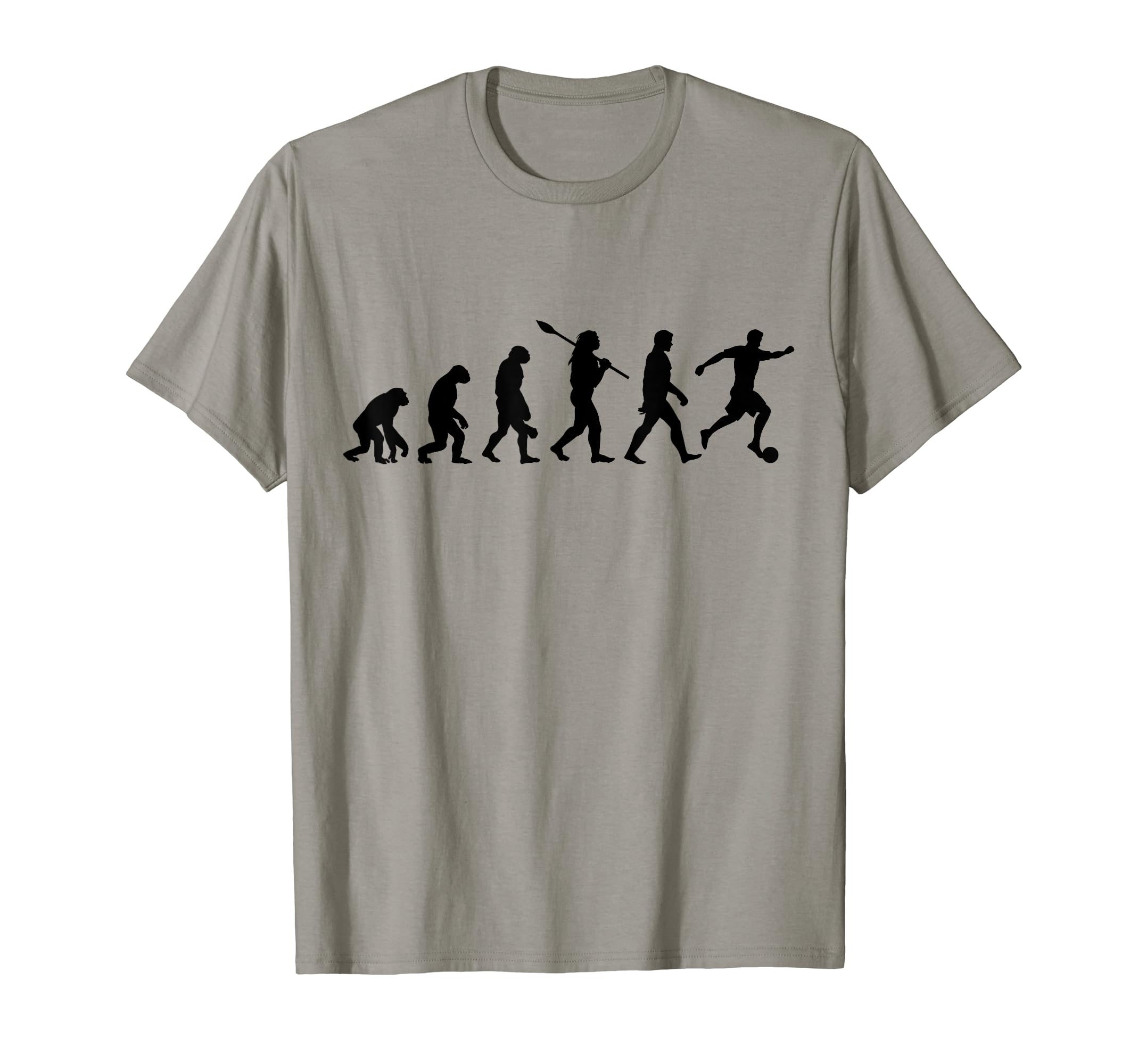 Human Evolution Soccer Male T-Shirt - Custom Art Print Men Women