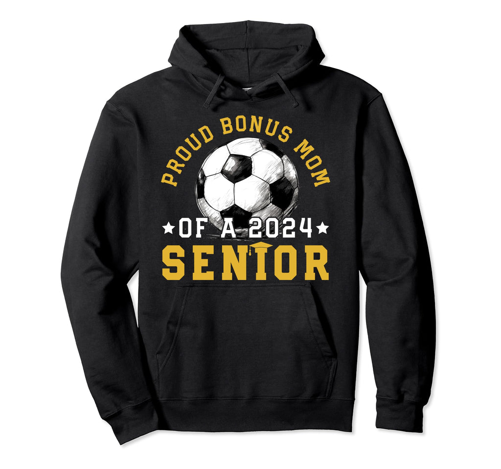 Class 2024 Bonus Mom Soccer Senior 2024 Hoodie - Minimalist Print Men Women