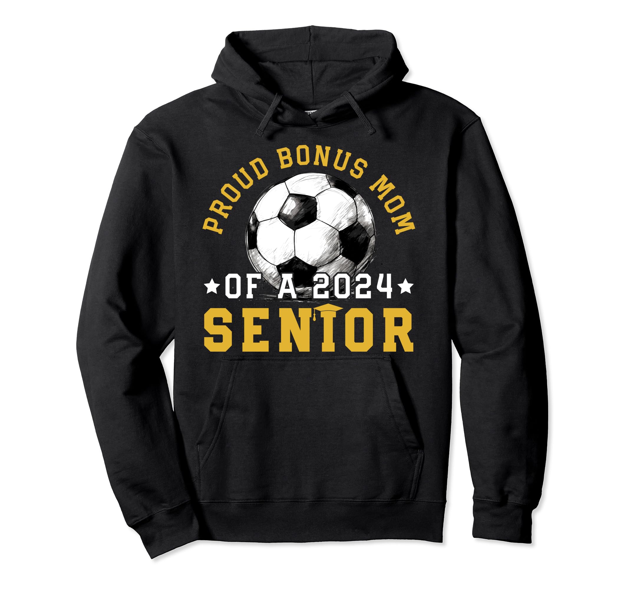 Class 2024 Bonus Mom Soccer Senior 2024 Hoodie - Minimalist Print Men Women
