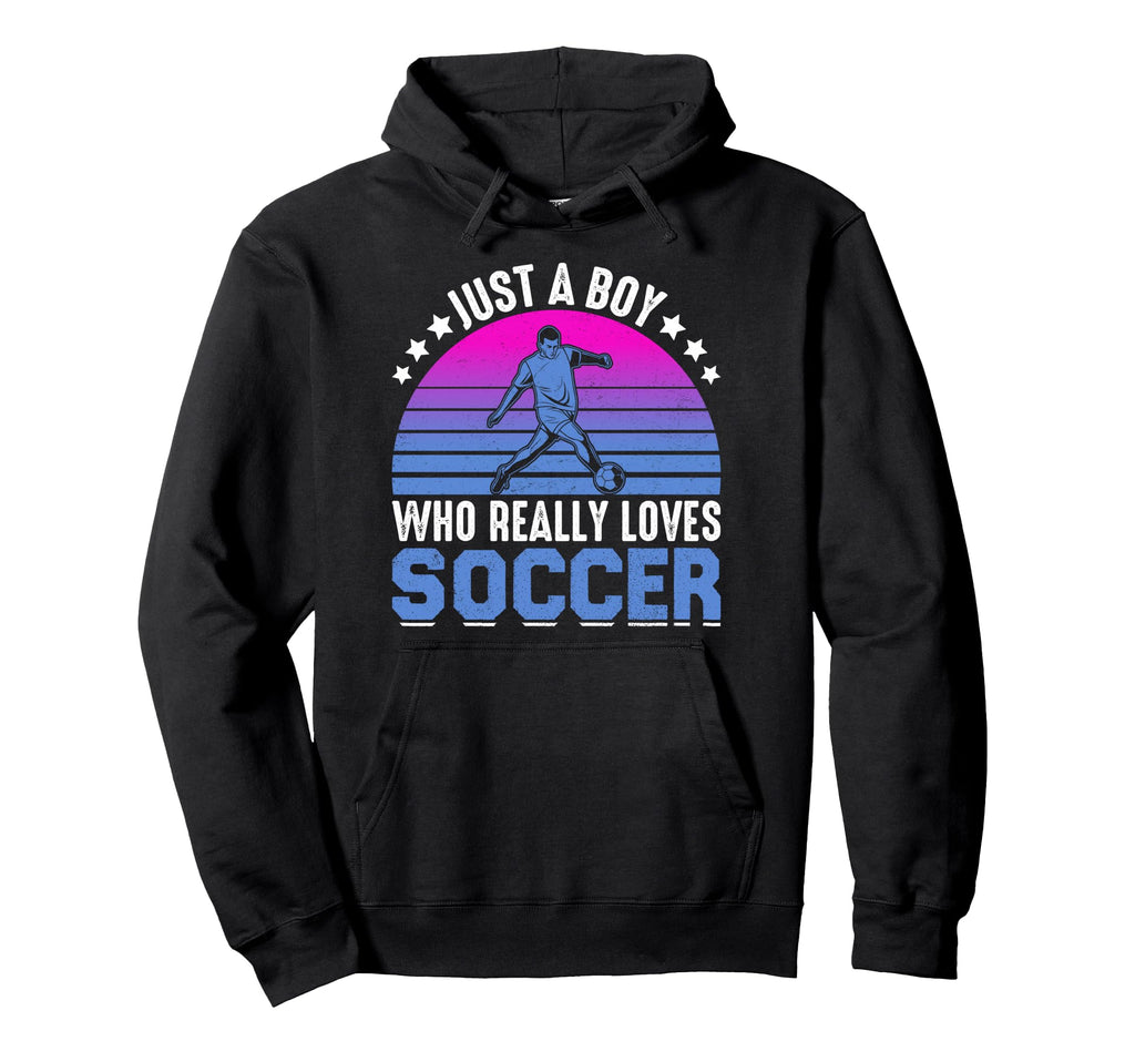 Just Who Really Loves Soccer Hoodie - Trendy Graphic for Adults