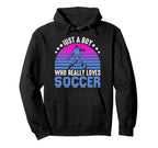 Just Who Really Loves Soccer Hoodie - Trendy Graphic for Adults