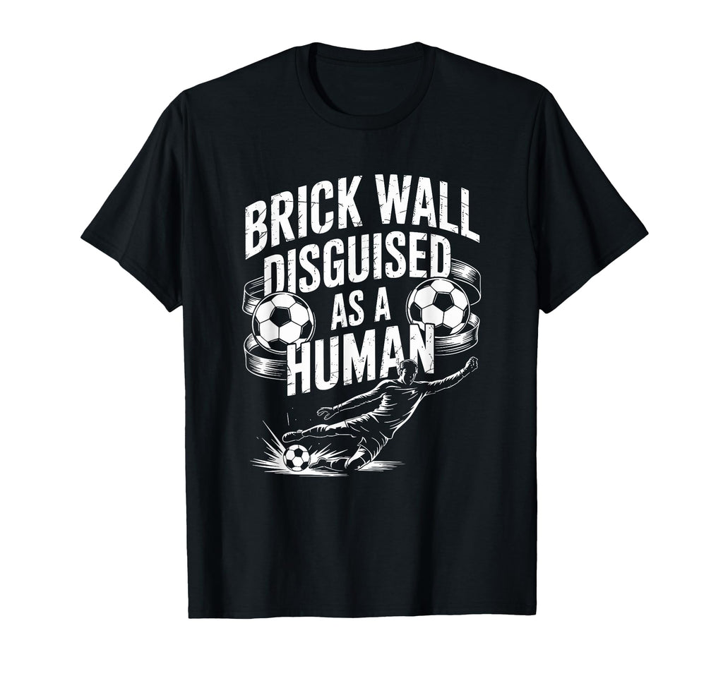 Coach Soccer Player Brick Wall T-Shirt - Minimalist Print Men Women