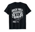 Coach Soccer Player Brick Wall T-Shirt - Minimalist Print Men Women