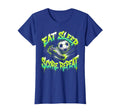 Eat Sleep Score Repeat Soccer T-Shirt - Minimalist Print Unisex
