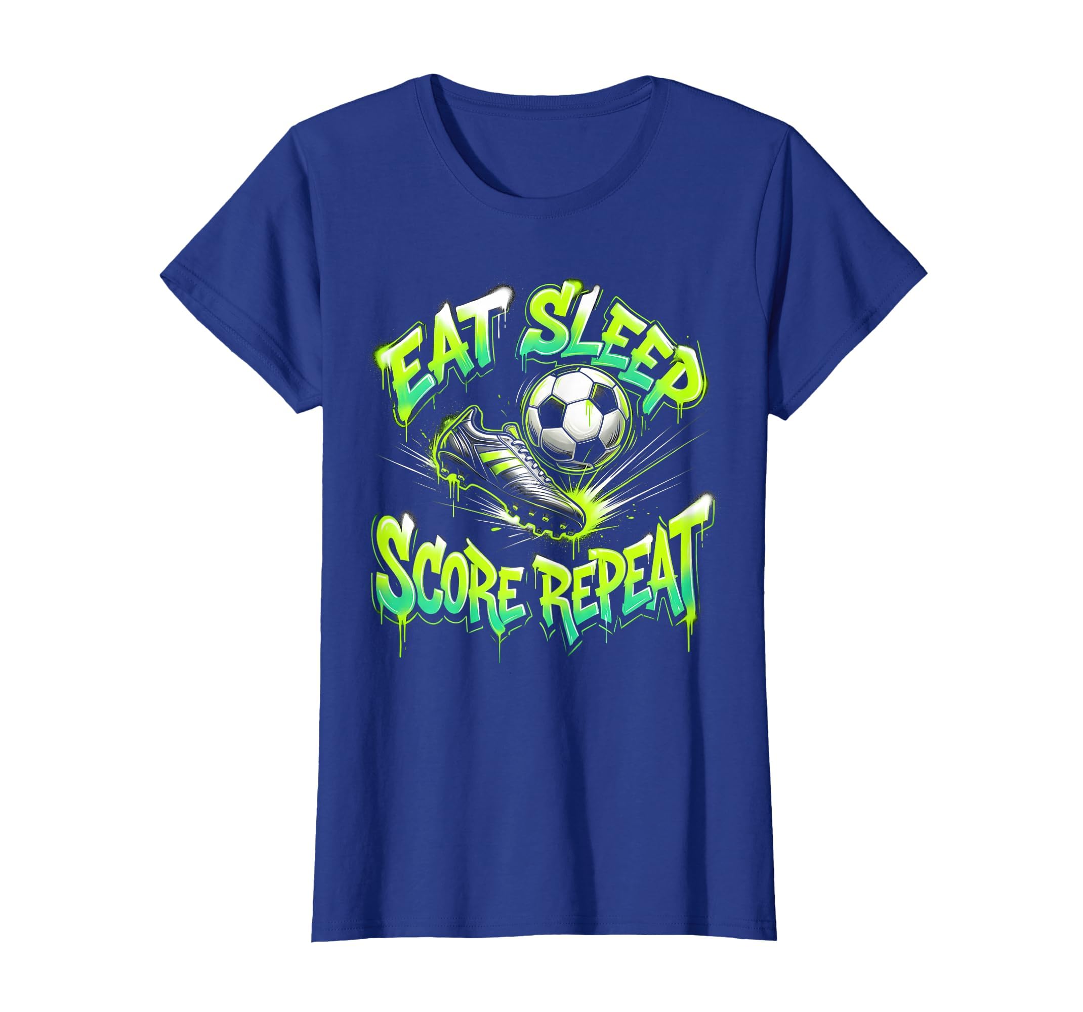 Eat Sleep Score Repeat Soccer T-Shirt - Minimalist Print Unisex