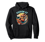 T Rex Dinosaur Soccer Player Ball Kickin Hoodie - Trendy Graphic Men Women