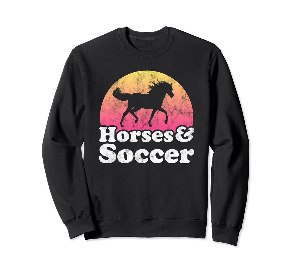 Horse And Soccer Or Horses Sweatshirt - Unique Graphic for Adults