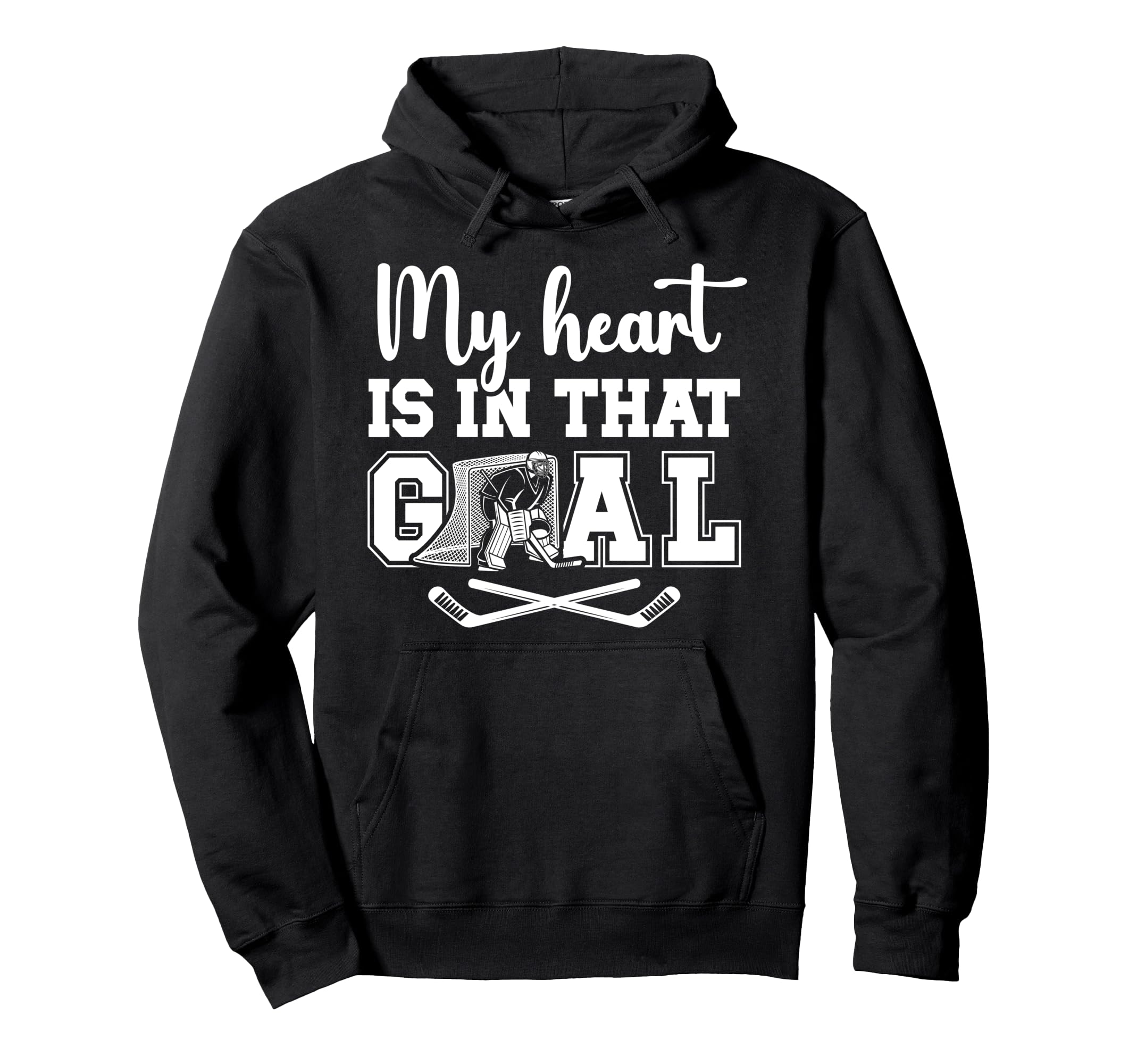 Proud Hockey Goalkeeper Mom Hockey Goalie Hoodie - Trendy Graphic Unisex