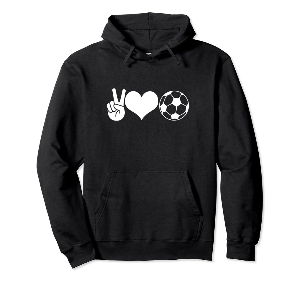 Soccer Peace Love Soccer Player Hoodie - Custom Art Print Unisex