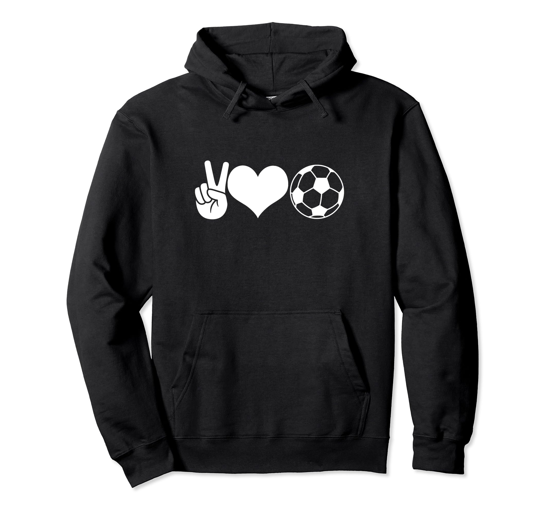 Soccer Peace Love Soccer Player Hoodie - Custom Art Print Unisex