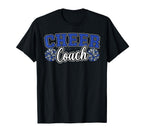 Loud Proud Cheer Coach Pom Poms Blue T-Shirt - Custom Art Print for Adults
