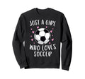 Soccer Just Who Loves Soccer Sweatshirt - Minimalist Print for Adults
