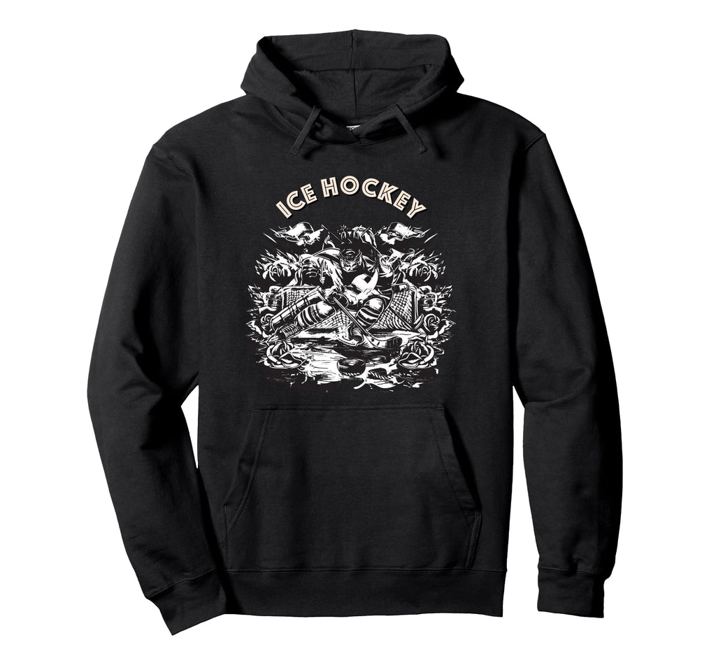 Ice Hockey Goalkeeper Tattoo Puck Hockey Hoodie - Streetwear Style Unisex