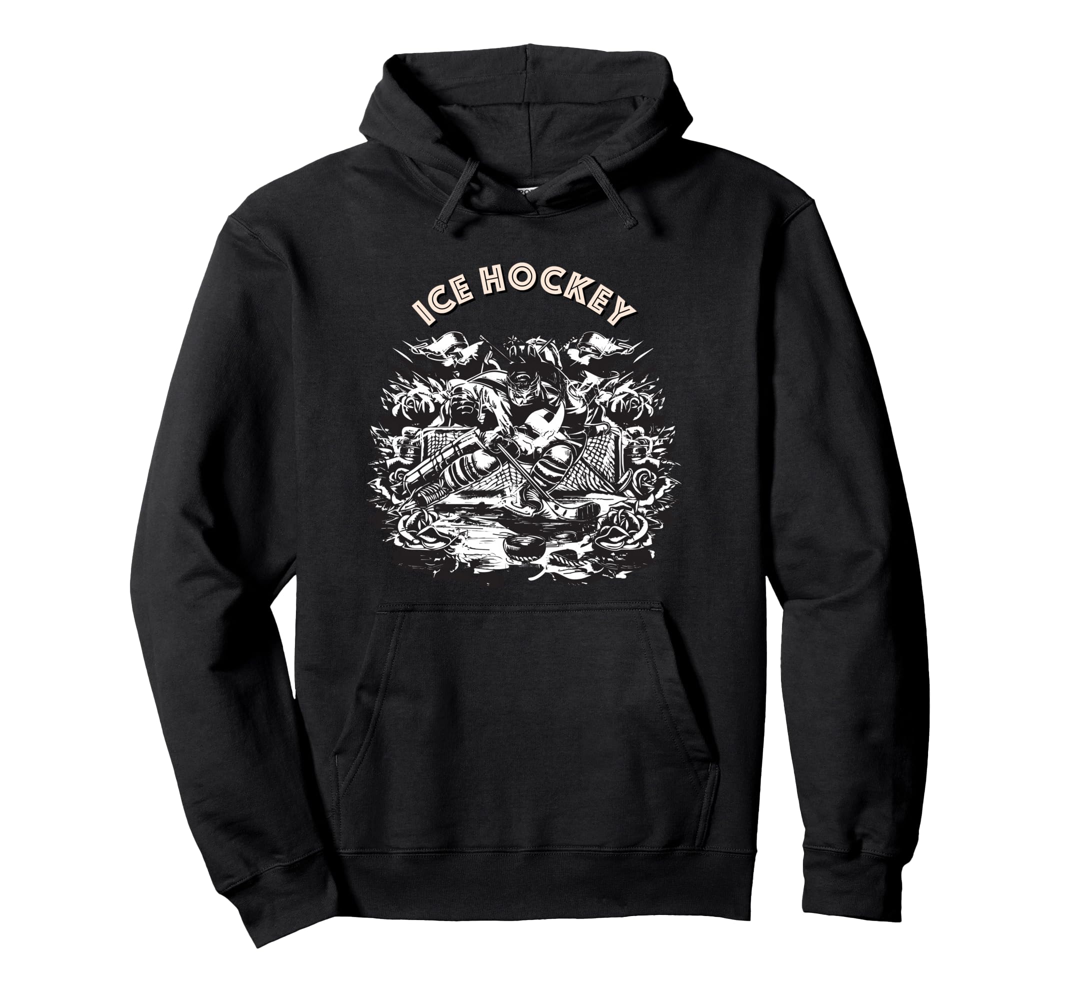Ice Hockey Goalkeeper Tattoo Puck Hockey Hoodie - Streetwear Style Unisex