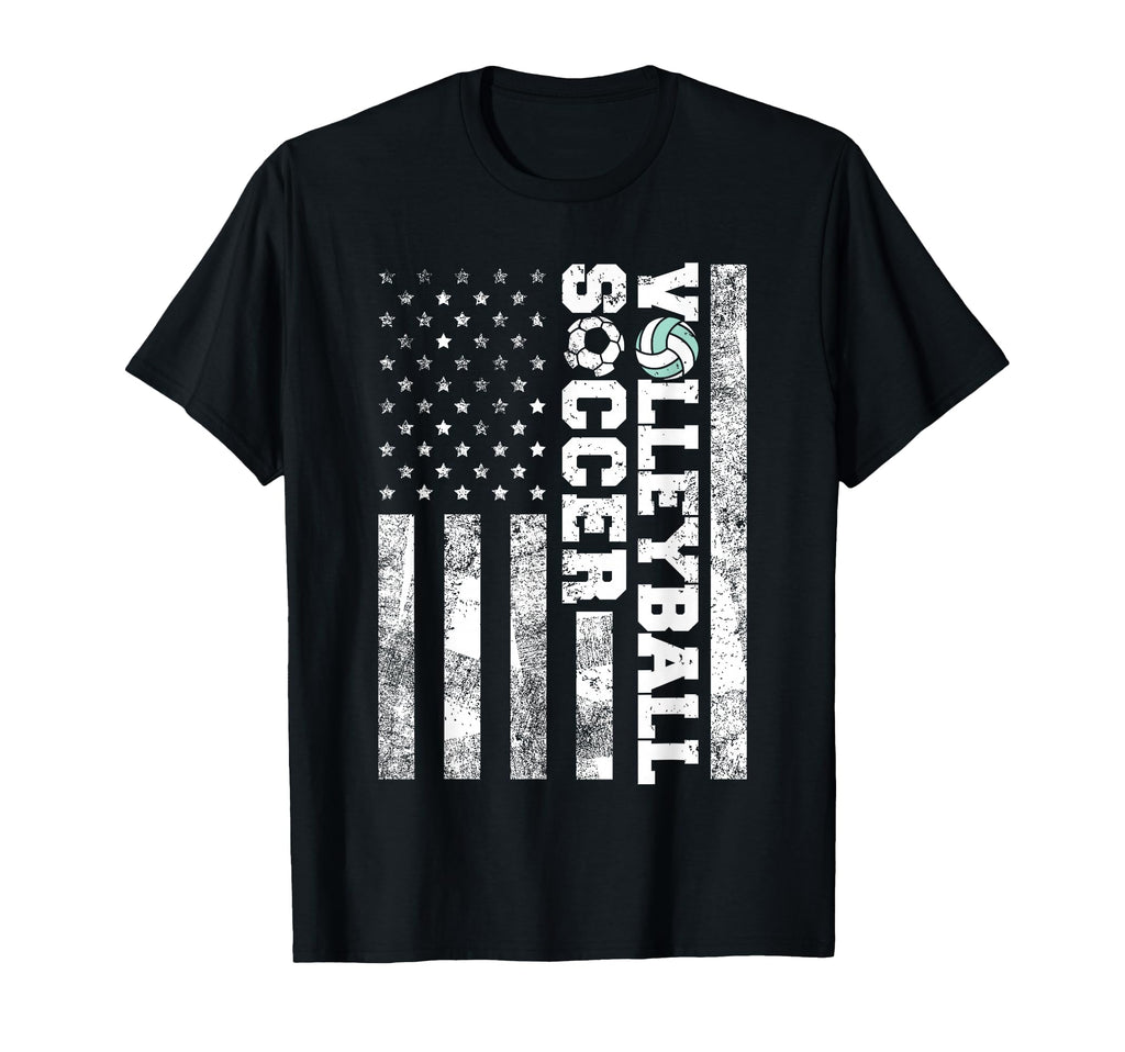 American Distressed Flag Funny T-Shirt - Casual Everyday Wear Men Women