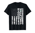 American Distressed Flag Funny T-Shirt - Casual Everyday Wear Men Women
