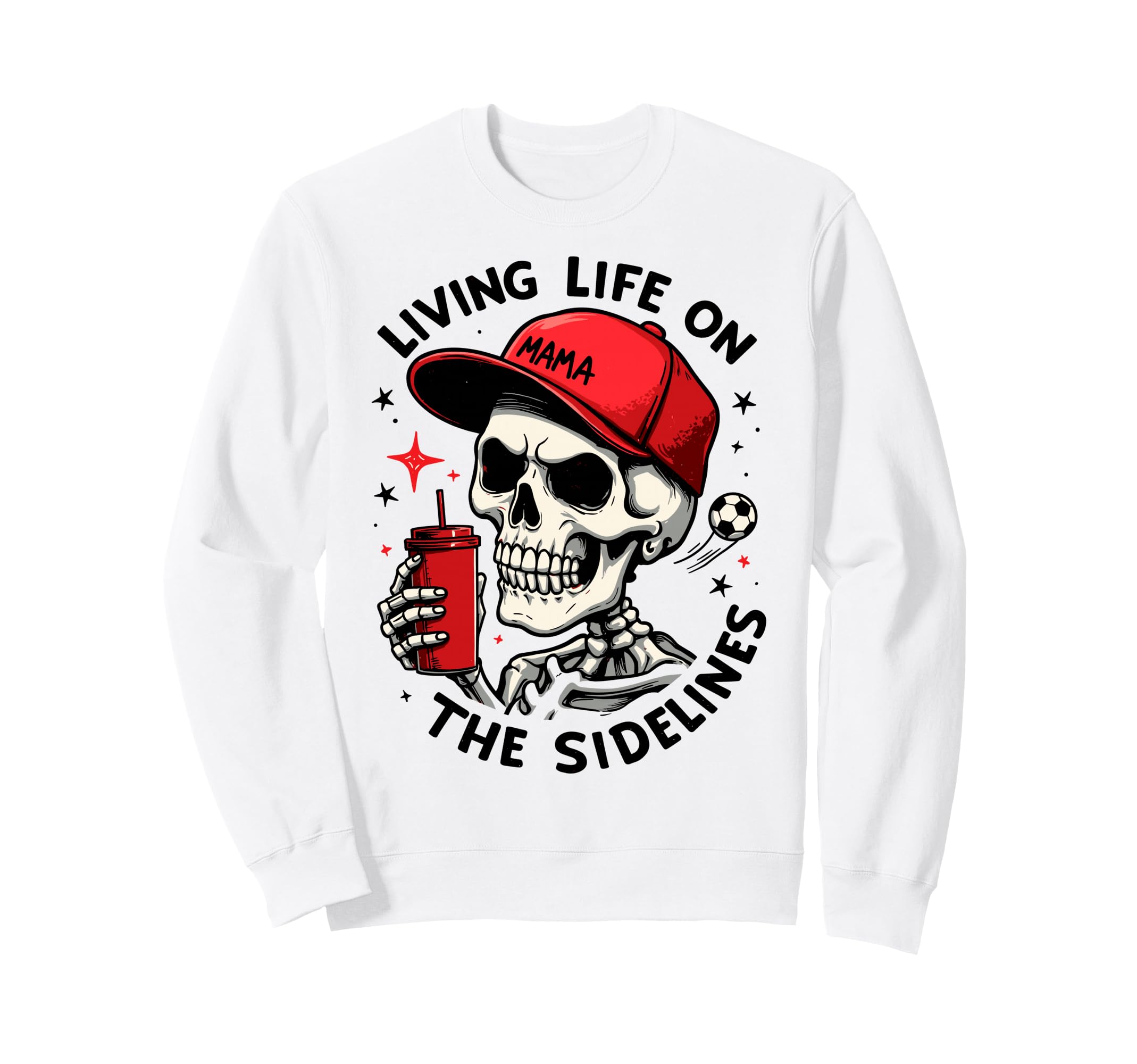 Living Life Sidelines Soccer Mama Sweatshirt - Custom Art Print for Adults