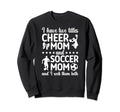 Cheer And Soccer Mom Soccer Player Sweatshirt - Graphic Print for Adults