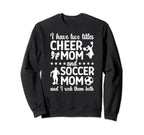 Cheer And Soccer Mom Soccer Player Sweatshirt - Graphic Print for Adults