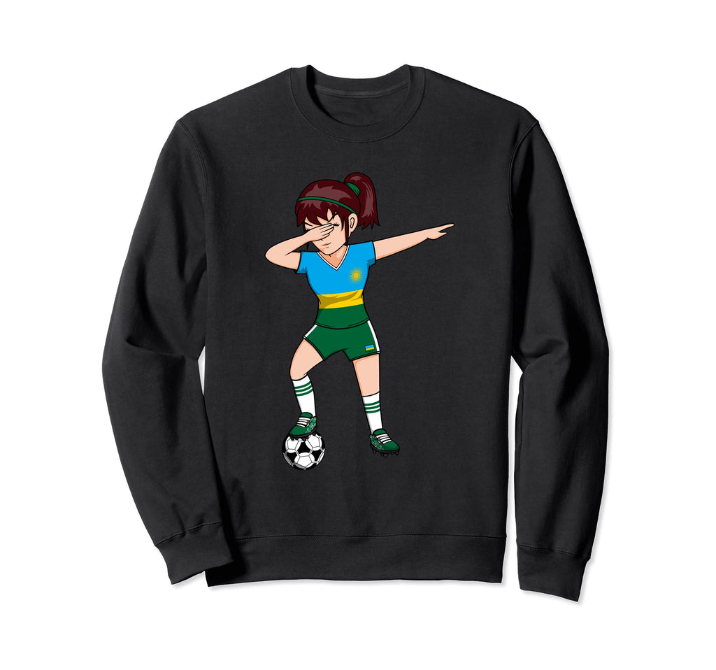 Dabbing Soccer Rwanda Jersey Rwandan Sweatshirt - Custom Art Print Unisex