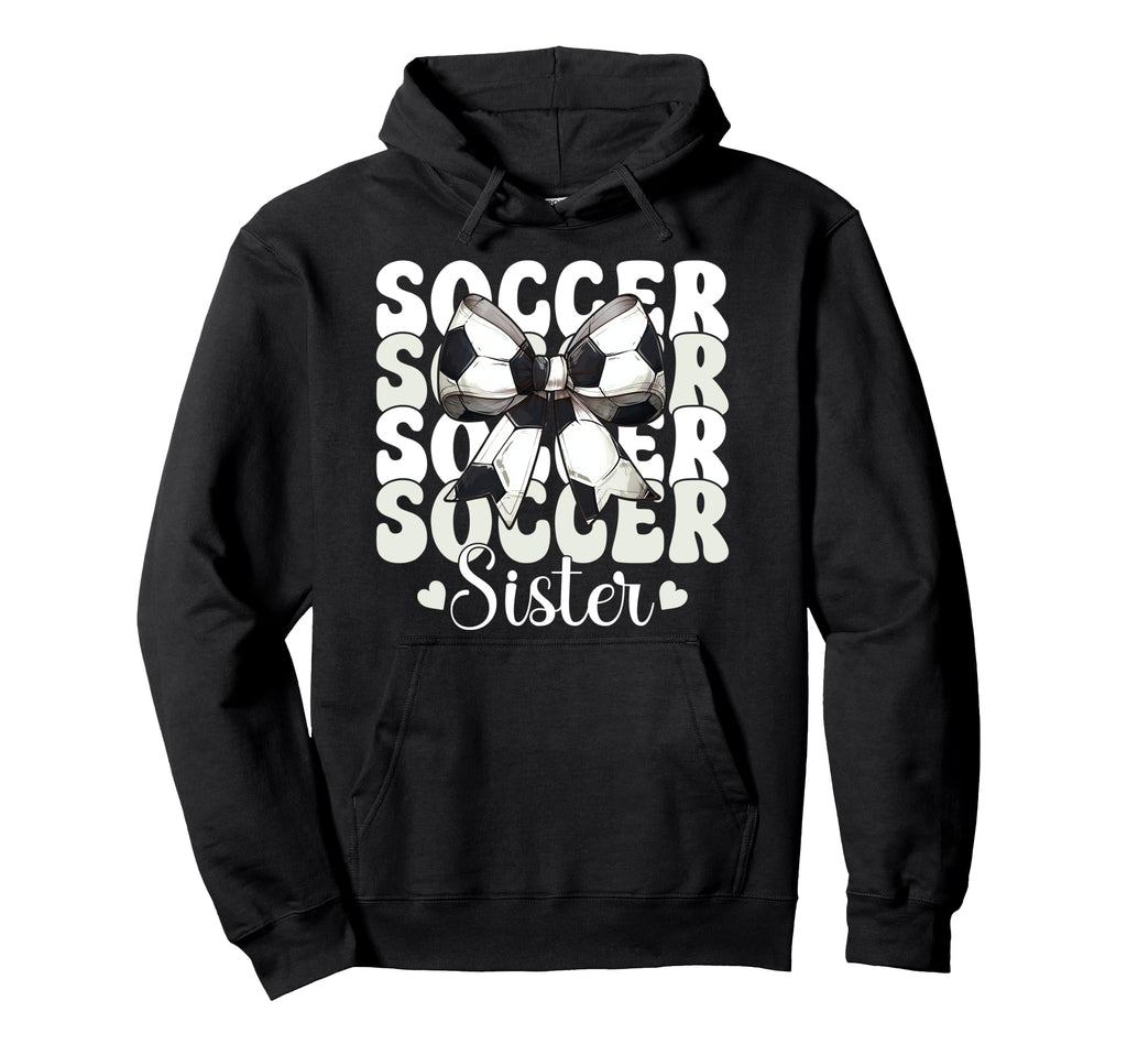 Soccer Sister Soccer Sis Coquette Bow Hoodie - Custom Art Print for Adults