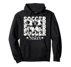 Soccer Sister Soccer Sis Coquette Bow Hoodie - Custom Art Print for Adults