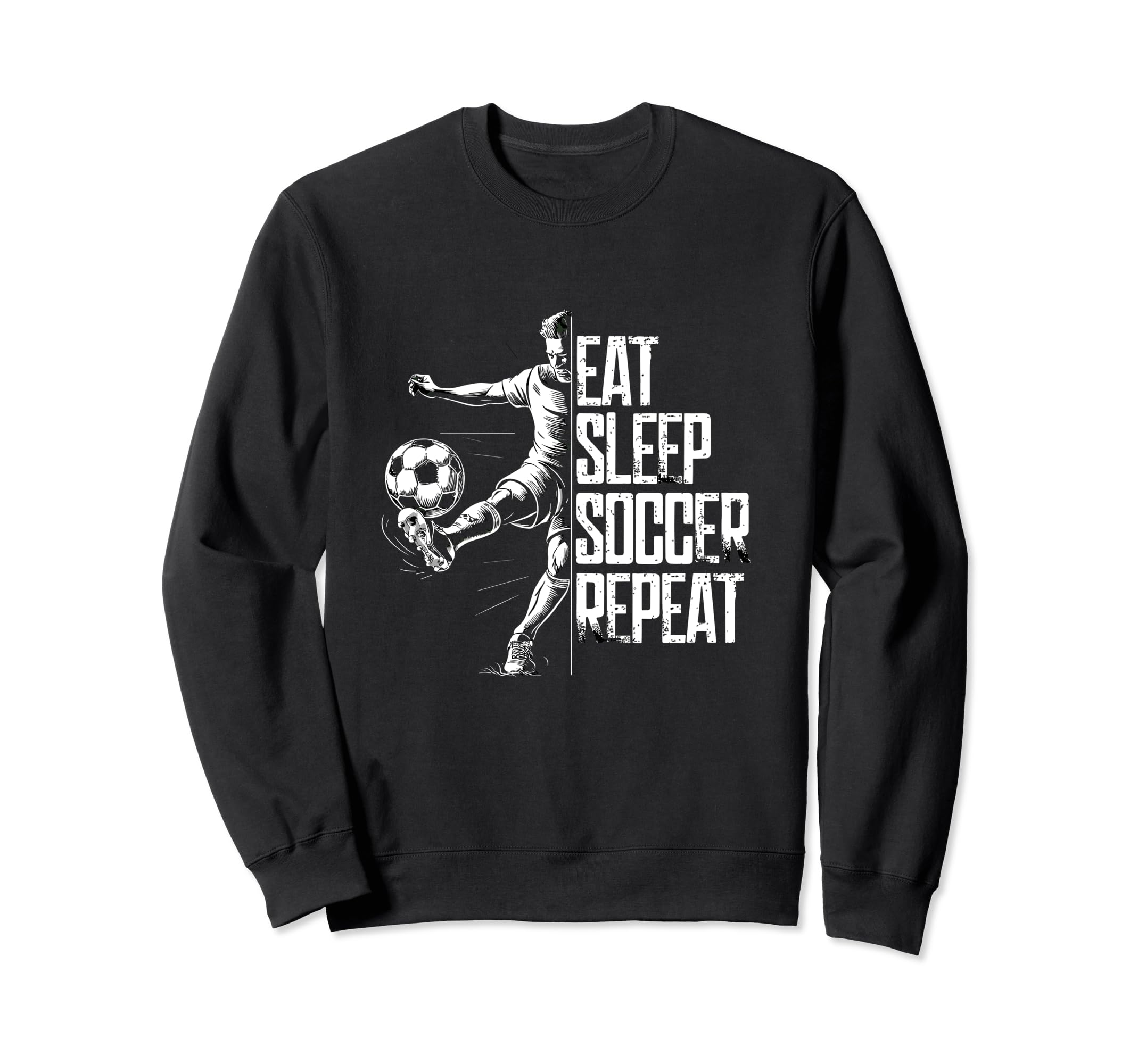Eat Sleep Soccer Repeat Soccer Sweatshirt - Streetwear Style for Adults