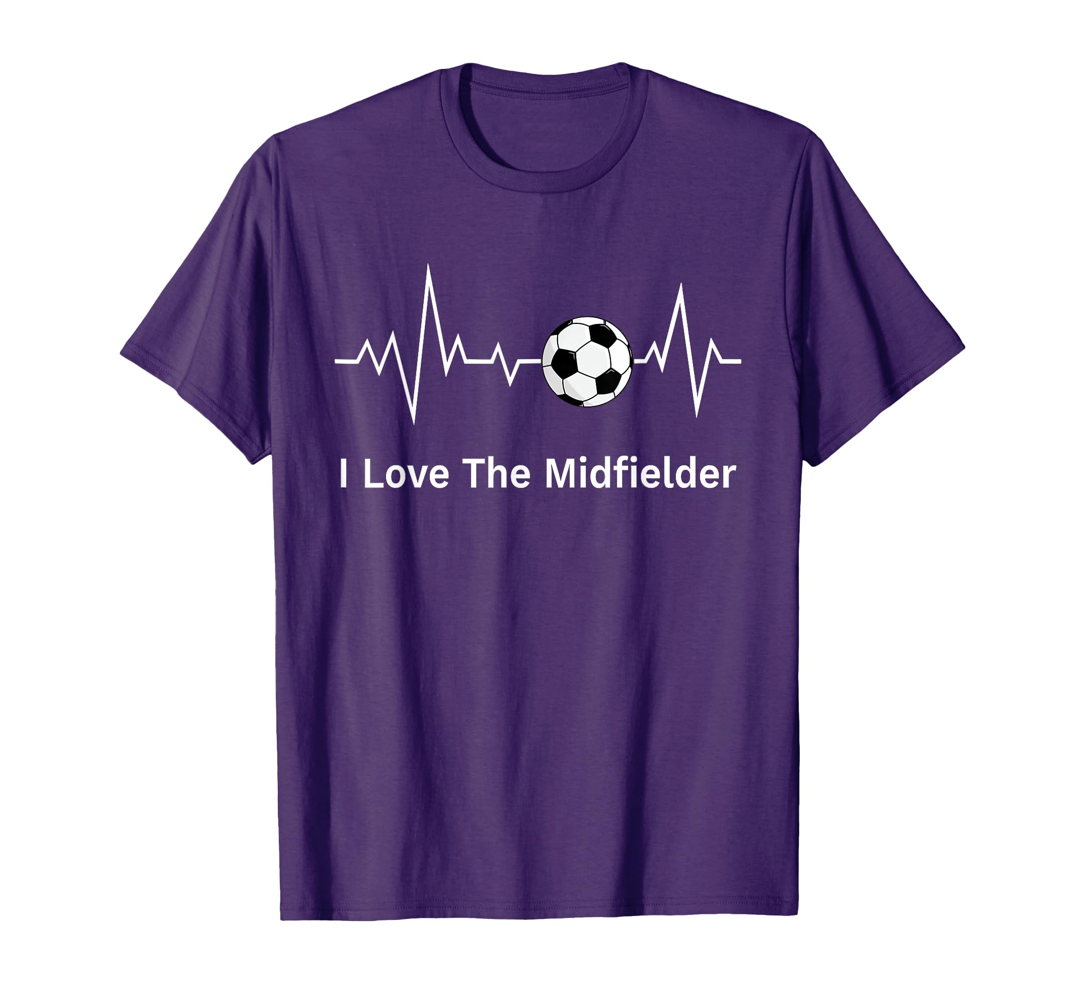 Moms I Love Midfielder Heartbeat T-Shirt - Unique Graphic Men Women