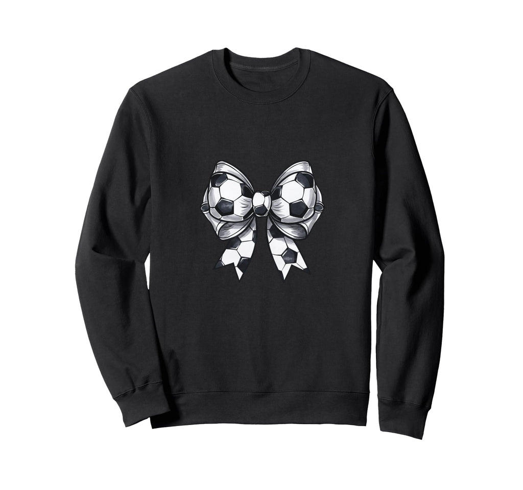 Coquette Soccer Bow Matching Family Sweatshirt - Unique Graphic for Adults
